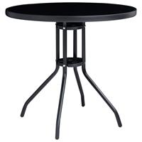 vidaXL 5-delige Bistroset zwart en atracietkleurig