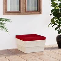 vidaXL Loungesofa Garten-Paletten-Hocker mit Kissen Imprägniertes Fichtenholz, 1 Teile