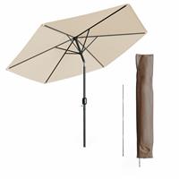 OSKARSTORE Oskar Sonnenschirm 270cm beige inkl SchutzhÃ¼lle Gartenschirm Terrassenschirm