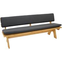 DEGAMO Auflagenset ARIZONA fÃ¼r Bank 4-sitzer 195cm, anthrazit, 2-teilig - anthrazit