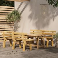 vidaXL 3-delige Tuinset geÃ¯mpregneerd grenenhout