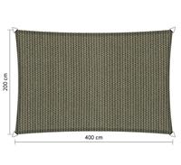 Shadow Comfort Compleet pakket:  rechthoek 2x4m Desert Storm