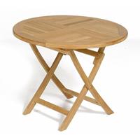 SONNENPARTNER Klapptisch 'York' 90 cm rund Teakholz