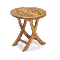 SONNENPARTNER Beistelltisch Roundside Ø 51 cm Teakholz Old Teak Tisch Gartentisch