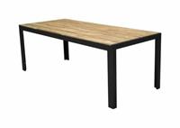 Hioshop Bois eettafel tuin natuur, zwart.