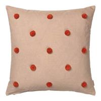 Ferm Living Dot Tufted Kissen Kamel/Rot