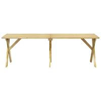 vidaXL Tuintafel 220x73x70 cm geïmpregneerd grenenhout