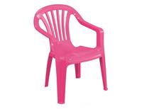 Sunnydays Kinderstoel - roze - kunststof - buiten/binnen - L37 x B35 x H52 cm -