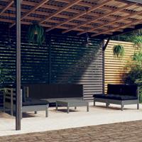 vidaXL 8-delige Loungeset met kussens massief grenenhout