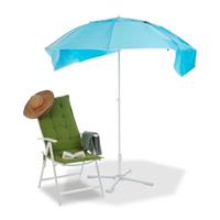 RELAXDAYS Sonnenschirm Strandmuschel 2 in 1 blau