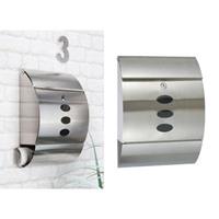 HTI-Living Briefkasten aus Edelstahl silber