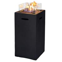Amare Gasfeuerstelle outdoor Feuertisch quadratisch schwarz