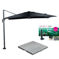 Garden Impressions Zweefparasol Hawaii M 270x270 cm - d grijs / Zwart