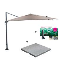 Garden Impressions Zweefparasol Hawaii M 270x270 cm - d grijs / Taupe