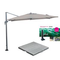 Garden Impressions Zweefparasol Hawaii M 270x270 cm - d grijs / Zand