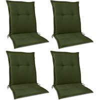 BEAUTISSU 4er Set Niederlehner Auflage HighLux NL 105x50x7 cm Dunkelgrün