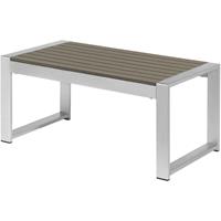 BELIANI Aluminium tuintafel 90 x 50 cm donkergrijs SALERNO