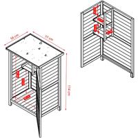 Gartenschrank Flachdach, zweifarbig, 76 x 56 x 114 cm - 