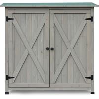 Gartenschrank 'Flora', grau, 110 x 55 x 117 cm