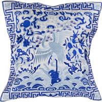 Fine Asianliving Chinese Kussenhoes 40x40cm Handgeborduurd Wit