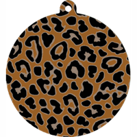 Label2X Kersthanger leopard terra