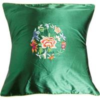 Fine Asianliving Kussenhoes Groen Bloemen 40x40cm