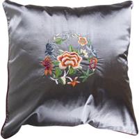 Fine Asianliving Chinese Decoratieve Kussenhoes 40x40cm Grijs Bloemen