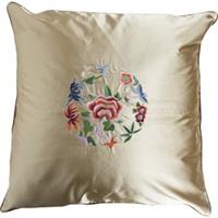 Fine Asianliving Chinese Kussen Geel Bloemen 40x40cm