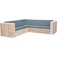 Wood4you Loungeset 2 steigerhout 220x200 cm - incl kussens - L