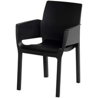 stapelstoel Evelyn - zwart - 84x60x55 cm