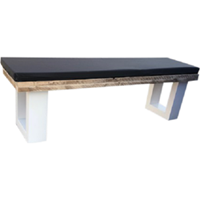 Wood4you Tuinbank New England - 200Lx45Hx38D cm wit - Incl kussen