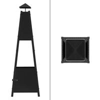 Pyramide tuinhaard met schoorsteen 29x100x30 cm zwart ijzer ML-Design