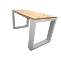 Wood4you Eettafel New Orleans Roasted wood 150Lx78Hx90D cm wit