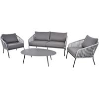 Lesli Living Loungeset - Cattivo - Grijs - Wicker - 