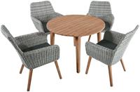 Garden Pleasure Garten-Essgruppe »RAPALLO/ARVADA«, (9-tlg), robustes Tischdesign