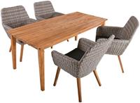Garden Pleasure Garten-Essgruppe »RAPALLO/VISALIA«, (9-tlg), robustes Tischdesign