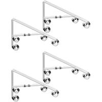 Element System 4x Metalen Plankendragers Jutta Wit 18 X 13 Cm - Plankdragers