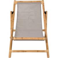 Hioshop Cane tuinstoel instelbaar grijs, natuur.