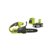 Compact draadloze kettingzaag 18V ryobi One+ - gids 20 cm - geleverd met 1 lithiumbatterij+ 2,5 AH en 1 lader 1,5 a