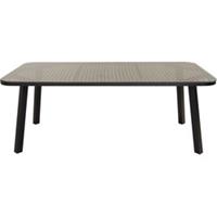 Nohr Tuintafel Leontyne Glas en wicker, 200 x 100cm - Beige