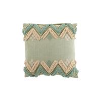 Textiel voor buiten J-line COUSSIN ZIGZAG CARRE COT BLEU (45x45x45cm)