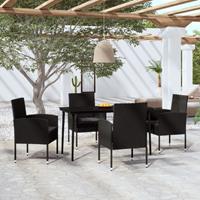 vidaXL 5-delige Tuinset zwart
