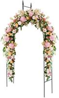 costway Rose Arch Archway Rose Trellis Garden Arch Trellis Pergola Trellis Metalen poort voor Rose Flower Garden