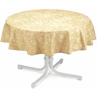 Best Tischdecke rund 160cm beige-marmoriert