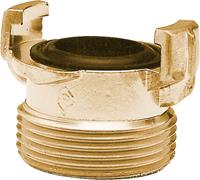Schnellkupplung aus Messing, Gewindestück mit 1 1/2 Außengewinde, Nockenweite 40 mm