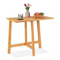 RELAXDAYS Klapptisch, Holz, Terrassentisch rechteckig, Outdoor, Balkon & Garten, Wandklapptisch, HBT: 73x80x50 cm, natur