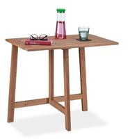 RELAXDAYS Klapptisch, Holz, Terrassentisch rechteckig, Outdoor, Balkon & Garten, Wandklapptisch, HBT: 73x80x50 cm, braun