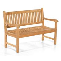 SONNENPARTNER Sitzbank Buckingham 130 cm Teakholz Pure 2-Sitzer Bank Gartenbank'