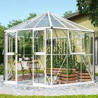Vitavia Gewächshaus 'Pi 9000' weiß 3 mm ESG