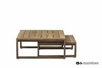 Apple Bee | Koffietafel Antigua 80 x 80 x 38 cm en 60 x 60 x 31 cm | Coastal Teak